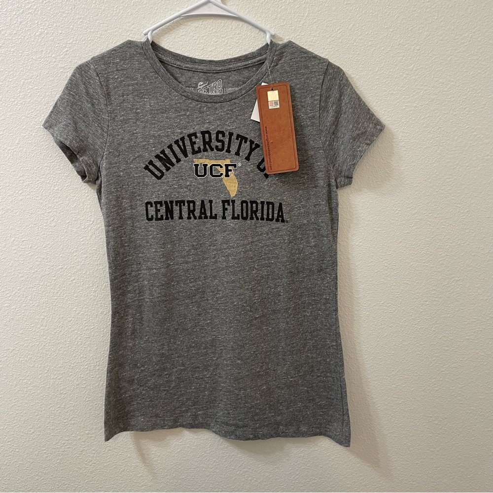 retro brand university of central Florida ucf shirt gray new with tag